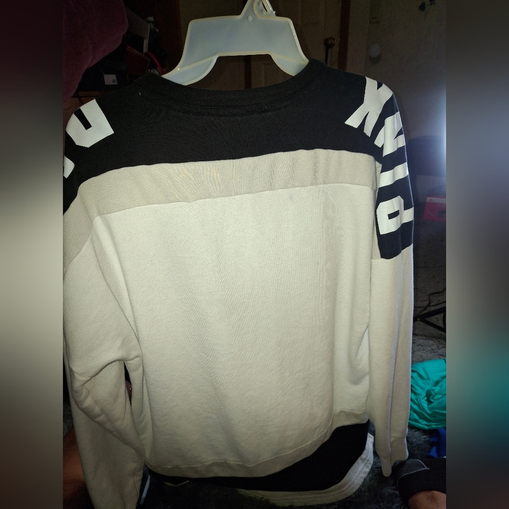 Pink Vs Black and White Long Sleeve Sweatshirt